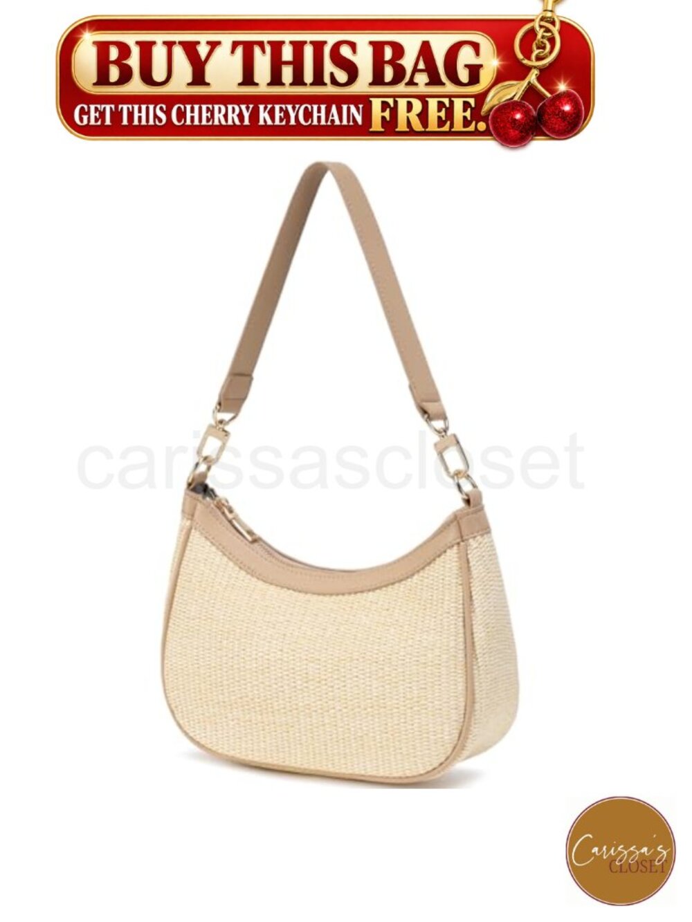 ✨ Cute Hobo Tote Handbag Mini Clutch Purse with Zipper Closure